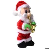 Twisting Dancing Santa Claus 30cm Electrical Doll Julklapp Kids Heminredning Navidad Par El Hogar Xmas År 211019