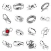 37 Styl 925 Sterling Silver Beads Charms Fit Hard Guma X Handmade Bransoletka Kobiety Akcesoria Mężczyzna Bransoletki Q0531