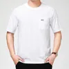 Camisas polo masculinas de verão e idosos t-shirt de mangas curtas de mangas de algodão Mens de algodão velho camisola solta tamanho grande pai camisa para homens