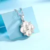 Kedjor mikiwuu kvinnor halsband moissanit diamant och pärlor blomma form pendants för fina smycken valentins dag gåva