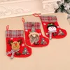 Medium Size Christmas Stocking Gift Candy Bag Noel Home Decorations with Bells Navidad Sock Xmas Tree Decor