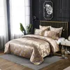 European Luxury Duvet Cover Set Jacquard Sängkläder för sängar Quilt Cover och örngott utan sängkläder sängkläder 2 / 3pcs 210706