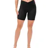 Dreiteilige Laufhose mit überkreuzter Taille, Yoga-Outfits, Damen-Leggings, Unterwäsche, hohe Taille, Hüftheben, Bauch, elastische Fitness-Kleidung, Workout, Biker-Shorts