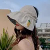 Bucket Hat Kvinnors Sommar Solskydd Fisherman's Hat Mångsidig Sunscreen Big Ee Dubbelsidig