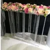 Ljushållare 12st) Bröllopshändelser Tabeller Dekoration Centerpieces Tall Clear Acrylic Crystal Flower Stand Yudao1134