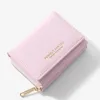 Women Wallets Trifold Slim Matte Leather Card Holder Coin Pocket Small Purse