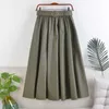 Neophil Winter Women PU Faux Leather Midi Skirts Fashion Vintage Sashes A-Line High Waist Flare Belt Skirt Longa Saia S92N6 210619