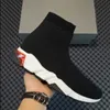 Man Woman Casual Shoes Sock 1 2.0 Walking Shoe speed trainer Original Paris Lady Black White Red Lace Socks Sports Sneakers Top Quality Boots Clear Sole Size 35-45