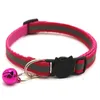 Veiligheidsgebroken kattenhonden kragen 12 kleuren reflecterende nylon pet puppy kleine honden kitten catcollar met kleurrijke bel wll15