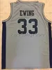 33 Patrick Ewing 1998-99 Maglie da basket del ritorno al passato della Georgetown University, ricami cuciti Personalizza qualsiasi numero e nome maglie