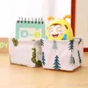 Waterproof Desktop Storage Basket Durable Folding Storage Bag Plant Print Organizer Cosmetic Stationery Sundries Storage Box XDH1231