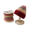 Berretti Cappello in lana arcobaleno da donna per uomo Gradiente Tie-Dye Stampa Bonnet Calda a maglia Hip Hop Caps Beatie Bonnet