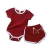 Simpatica tuta tuta T-shirt + pantaloncini pantaloni set Estate 2 pezzi Abbigliamento tuta pantaloncini pigiama Bambini Ragazze Ragazzo Abbigliamento bambino Completo CZ0222D