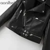 Womens Faux Leather Jackets Zipper Casual PU Coat Turn-Down Collar Basic Classic Streetwear Spring Lady Outwear 210604