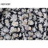 Giacche da donna MOYATIIY Donna 2021 Fashion Daisy Giacca con stampa floreale Cappotti Cappotti imbottiti sottili retrò Manica lunga Top da donna Capispalla