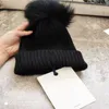 Adults Thick Warm Winter knitted hat Hats For Women Soft Stretch Cable Pom Poms Hats Womens Skullies Beanies Girl Ski Cap Hairball325Q