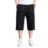 Pantaloncini cargo taglie forti Estate uomo Pantaloncini casual da mare Dritto sciolto largo elastico in vita Hip Hop Abbigliamento in cotone 210806