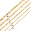 High Quality Gold Plated Rope Chain Stainls Steel Necklace For Women Men Golden Fashion ed Rope Chains Jewelry Gift 2 3 4 5 6 7mm36449520