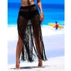 Costumi da bagno da donna 2022 Donne estive fatte a mano all'uncinetto Gonna con nappa Bikini Cover Up Costume da bagno femminile lungo sexy con frange Cover-Up Abito da spiaggia