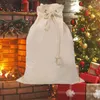 Merry Christmas Sack Santa Claus Candy Gift Bag Red Drawstring Sacks Festival Party Supplies Happy New Year