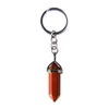 Charms Naturalny Kamień Kluczowe Pierścienie Keyring Moda Keyholder Boho Biżuteria Brelok Keychain Dla Kobiet