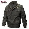 77City Killer Militär Pilot Jackor Män Bomber Bomull Coat Tactical Army Male Casual Air Force Flight Size M-6XL 211126