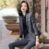 Ladies High Quality Interview Workwear spring and autumn casual women's blazer jacket Casual office suit pants Slim skirt 210527