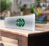 Бесплатный DHL Shipping Starbucks 24oz / 710ML пластиковый тумблер многоразовый чистый питьевой плоский нижний чашка колонны формы крышки солома кружка бардиан 50 шт. 496