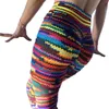 Moda tejer hilo impresión patchwork polainas mujeres ropa de fitness pantalones deportivos pantalones femeninos 210607