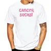 Men's T-Shirts Cancer Sucks T-shirt -Womens Tshirt- Breast Awareness- Tee
