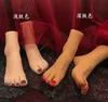 1 paire de vrais pieds féminins poseable mannequin corps sang vesse bas de soie en silicone pour la peinture enseignement bijoux gel de silice doux D116