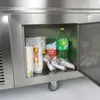 Gratis leverans till dörrkök matsalbar Kolice Commercial Kitchen Equipment ETL CE Double Pans med 10 små frysen Snack Food Fried Ice Cream Rolled Machine