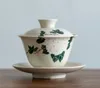 Tetera de cerámica hecha a mano Kung Fu Gaiwan, juego de té creativo pintado a mano con crisantemo, tazón de oficina con vajilla 20216076526