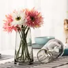 Simple Glass Vase Living Room Flower Ware Home Decoration Flower Vase Vases Decoratives 210310