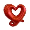 Palloncini foil a forma di cuore vuoto da 18 pollici Decorazione di nozze Palloncino a elio Palloncino per feste a forma di cuore d'oro di San Valentino