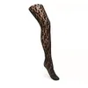 Écharbes chaussettes Hosiery GB Lettre Pantyhose Hollow Out Mesh Flocking Pantal