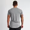 Muscleguys New Plain Clothing fitness t shirt men O-neck t-shirt cotton bodybuilding tee shirts slim fit tops gyms tshirt Homme 210315