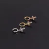 Mode Classic Design CZ Hoop Oorbellen Bloem Cross Cartilage Helix Tragus Daith Conch Rook Snug Lob Earring Piercing Sieraden