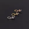 fashion Classic Design Cz Hoop Stud Earrings Flower Cross Cartilage Helix Tragus Daith Conch Rook Snug Lobe Earring Piercing Jewelry