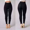 S-4XL pojkvän jeans oversize byxor för kvinnor mager smal passform höst mamma hög midja stretch rak svart vintage 211129