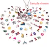 500pcs / lot mixte ventes aléatoires amulettes flottantes adaptées au verre mémoire vivante médaillons de charme flottant bijoux pendentif collier C0225