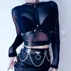 Garter Sexig sele streckare kropp rem goth bröstbälten kvinnor underkläder trendiga rave kostymer bdsm bh bondage punk hängslen dekor275s