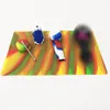 Colorful ashtray Folded Tray For Rolling Papers dab tools silicone mat 3 styles Accessories