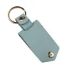 Newdiy Sublimation Transfer Photo Sticker Keychain Gåvor för kvinnor Läder Aluminium Alloy Bil Key Pendant Present RRD12357