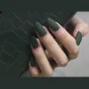 24st / set mode ballett falska naglar kort design naken vit gradient konstgjorda full manicure nageltillbehör tips med lim