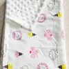 Cotton Super Soft rainbow 3D dot Toddler Baby Blanket Swaddle 100x75cm 210309