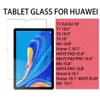 Tablet Glass Screen Protector voor Huawei Pad T1 T5 10.0 M5 10.8 Honor 5 10.1 Mate Pad 10.4 Pro 10.8 Glas in Opp zak