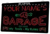 LX1123 Your Names Garage My Tools Rules Light Sign Dual Color 3D Engraving