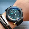 ساعات مصمم 44 مللي متر Aquatimer Chronograph Edition Laureus IW379507 Blue Dial Quartz Men's Watch PVD أسود فولاذي حافظة مطاط خصم