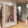 Grande Melhor Mão Pintados Espessura Faca Pinturas Óleo Pinturas 3D Golden Tree Pinturas a óleo de parede sobre lona para sala de estar 210310